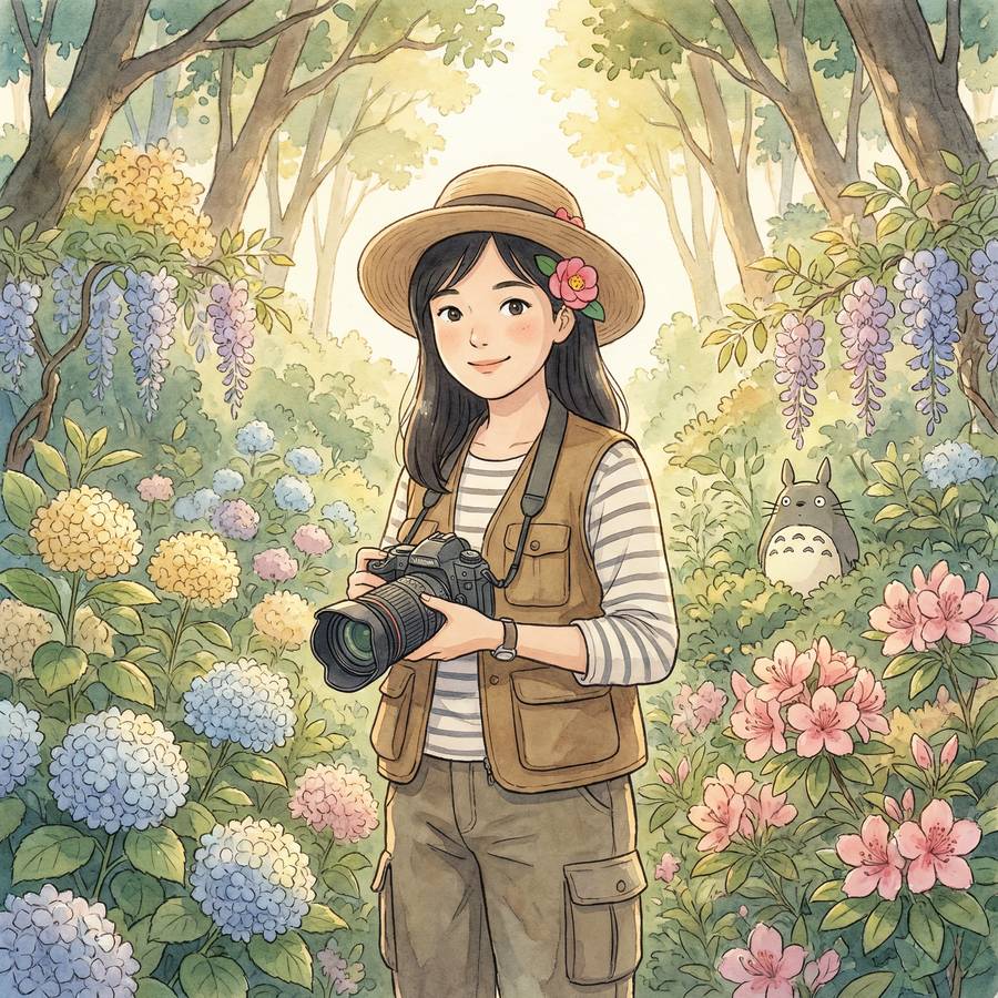 高清动漫植物摄影师林雨薇